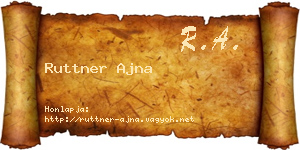 Ruttner Ajna névjegykártya